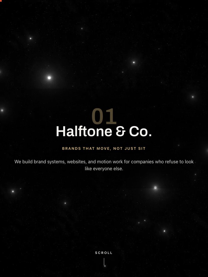 Halftone & Co. - a real Parallux-generated site in the Minimal style