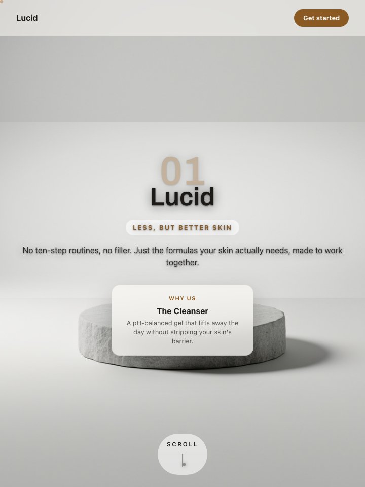 Lucid - a real Parallux-generated site in the Interactive style