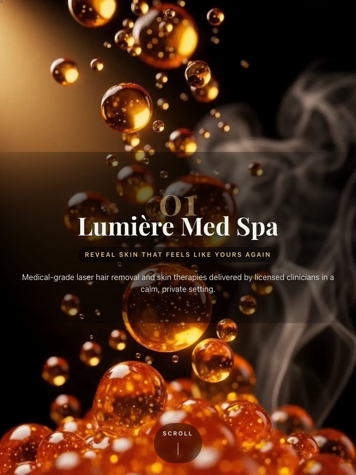 Lumière Med Spa - a real Parallux-generated site in the Luxury style
