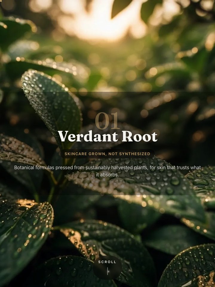 Verdant Root - a real Parallux-generated site in the Organic style